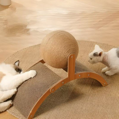 Griffoir chat SpinClaw en bois naturel 05 - CatLoversBoutique.com