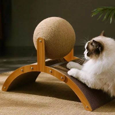 Griffoir chat SpinClaw en bois naturel 04 - CatLoversBoutique.com