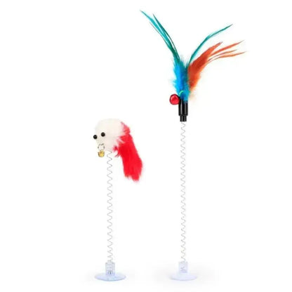 Jouet Pour chat à ressort et ventouse - ToyStick™ - CatLoversBoutique.com