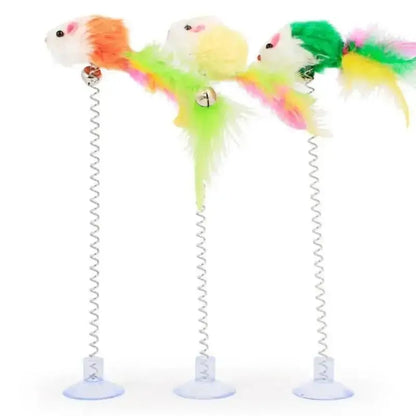 Jouet Pour chat à ressort et ventouse - ToyStick™ - CatLoversBoutique.com
