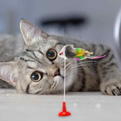 Jouet Pour chat à ressort et ventouse - ToyStick™ - CatLoversBoutique.com
