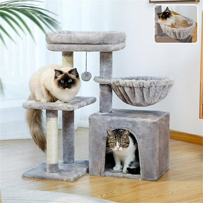 arbre à chat cozyclimb - plusieurs chats
